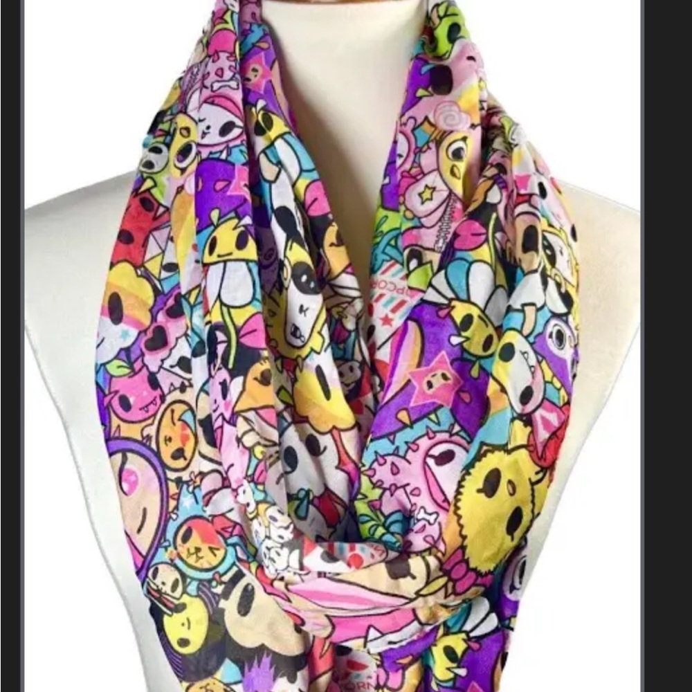 Tokidoki neon star infinity Print Scarf